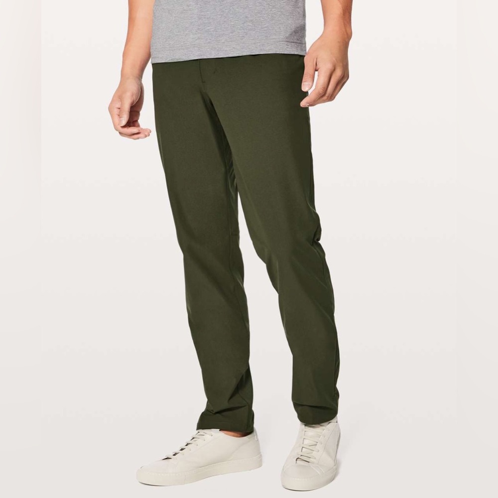 Lululemon ABC Pant Classic sz 32 Dark Olive 27 in inseam